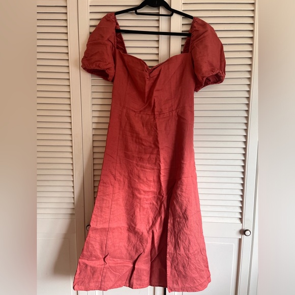 Wilfred Dem Linen Midi Dress Sz 10 - Picture 3 of 6